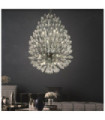 Peacock pendant light Mild steel Chrome, clear