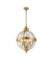 Feiss pendant light Transparent glass, steel Burnished brass