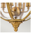 Feiss pendant light Transparent glass, steel Burnished brass