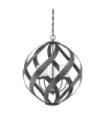 Quoizel pendant light Opal engraved glass, Old Black steel