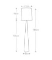 Lampadaire Ascent Acier Nickel poli