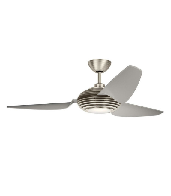 Voya Polycarbonate Fan Brushed Stainless Steel