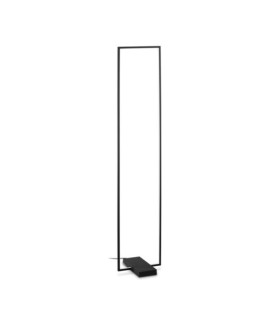 Lámpara de pie LED con estructura de metal, plástico negro