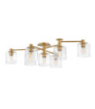 Hinkley ceiling light Clear glass, steel Brass Heritage