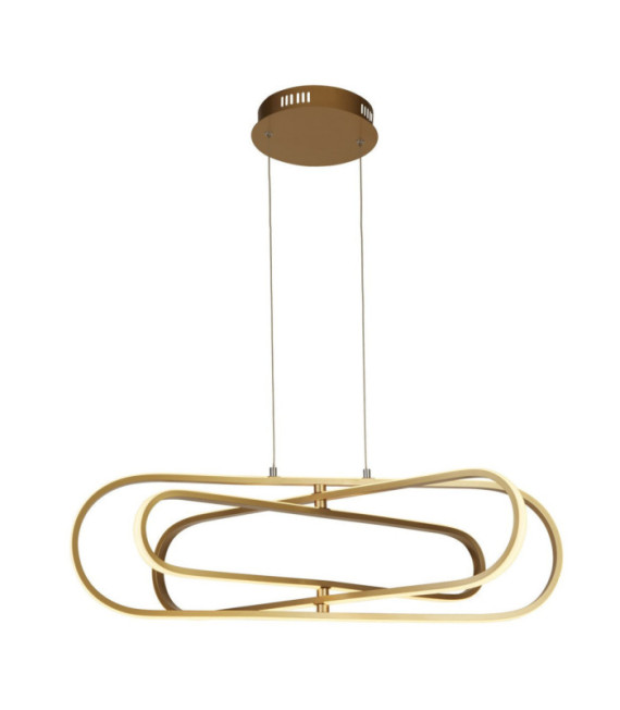 Lampada a sospensione LED Clip Acciaio dolce Bianco, Oro