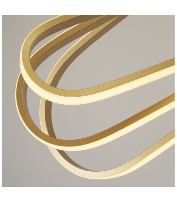 Lampada a sospensione LED Clip Acciaio dolce Bianco, Oro