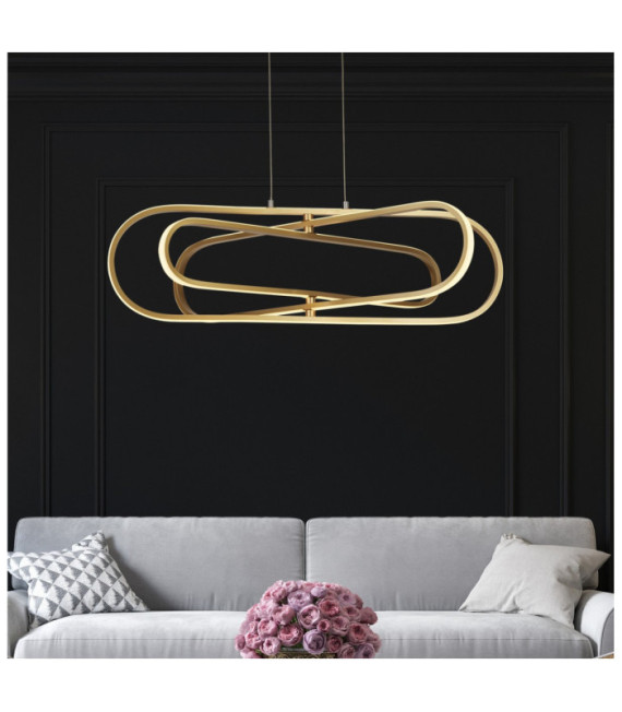 Clip lámpara colgante LED Acero dulce Blanco, Oro