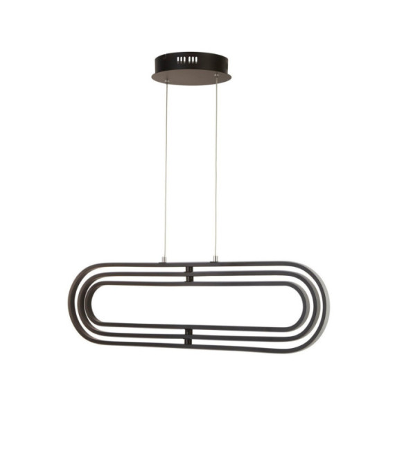 Suspension LED Clip Acier doux Blanc, noir mat