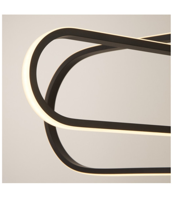 Lámpara colgante LED Clip Acero dulce Blanco, negro mate