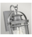 Quoizel exterior wall light Aluminum, steel, transparent grained glass Industrial aluminum