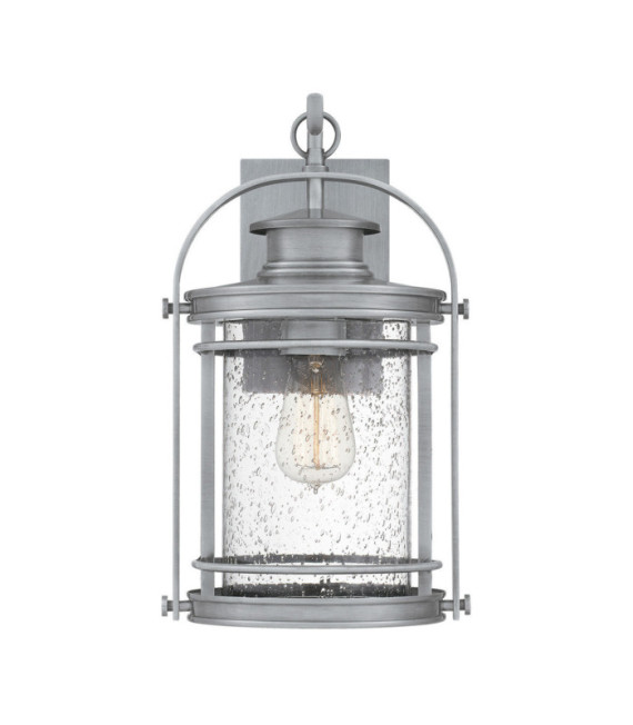 Quoizel exterior wall light Aluminum, steel, transparent grained glass Industrial aluminum