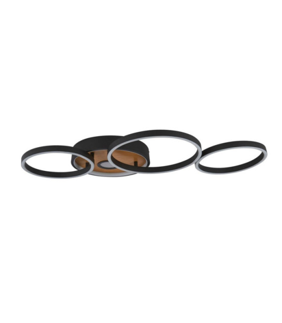 Plafonnier LED Curio Acier doux,silicium Noir,Marron