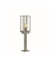 Box outdoor floor lamp Mild steel Silver, Clear