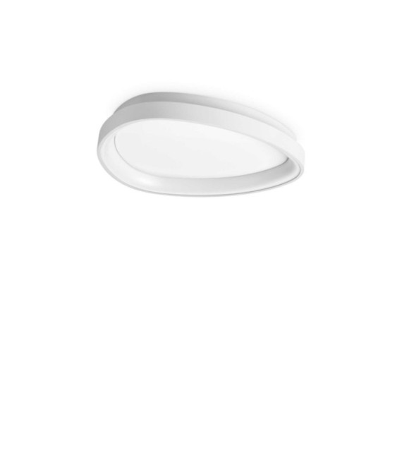 Plafoniera LED Gemini Metallo, Plastica Bianca