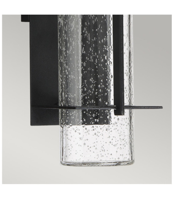 Applique murale extérieur Quoizel Aluminium,verre grainé transparent Terre noire