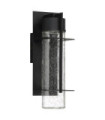 Quoizel exterior wall light Aluminum, transparent grained glass Black earth