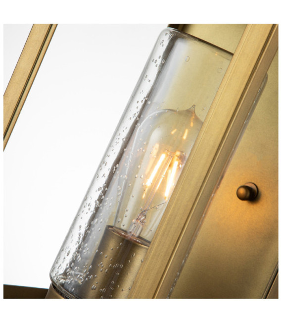 Hinkley outdoor wall light Clear seeded glass, EPMM (plastic composite, stone) Painted aged brass