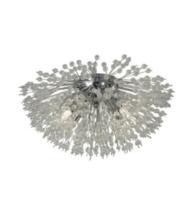 Plafoniera Sunburst Acciaio dolce, vetro trasparente, cromo