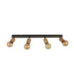 Spinny spotlight bar Mild steel Matt black, natural