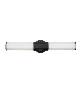 Aplique de baño Hinkley Acero, vidrio opalino esmerilado Negro mate