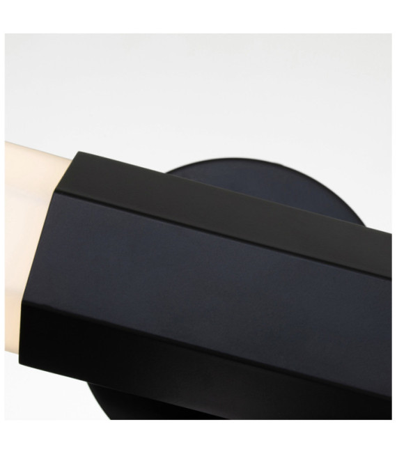 Wall light Bathroom Hinkley Steel, opal frosted glass Matt black
