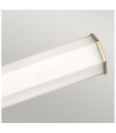 Wall light Bathroom Hinkley Steel, opal frosted glass Brass Heritage