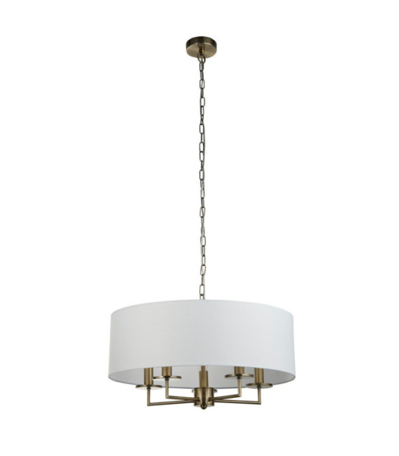 Knightsbridge Pendant Light Mild Steel Antique Brass