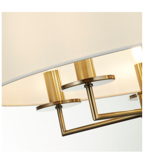 Knightsbridge Pendelleuchte, Weichstahl, antikes Messing