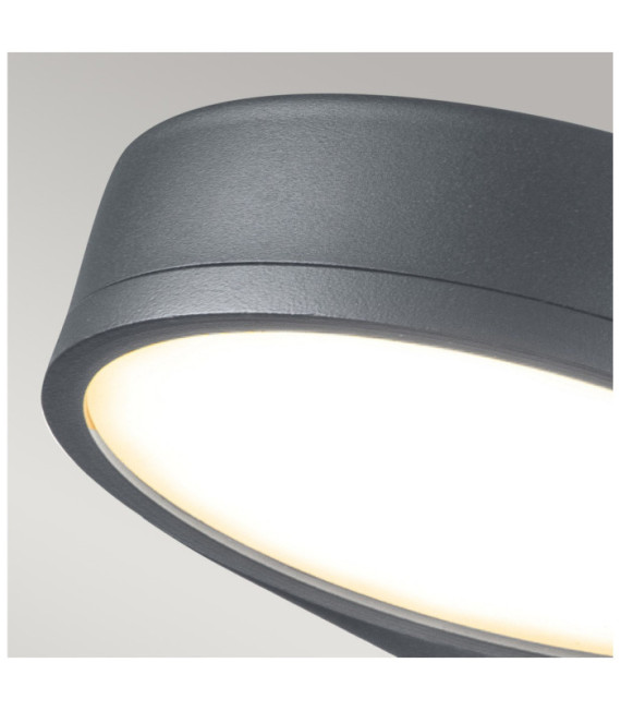 Zola outdoor wall light Glass, Gray stainless steel