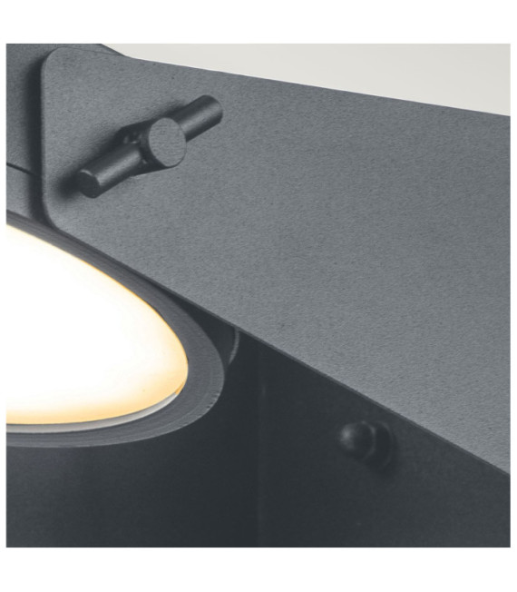 Lampada da parete per esterni Zola Vetro, Acciaio inossidabile grigio