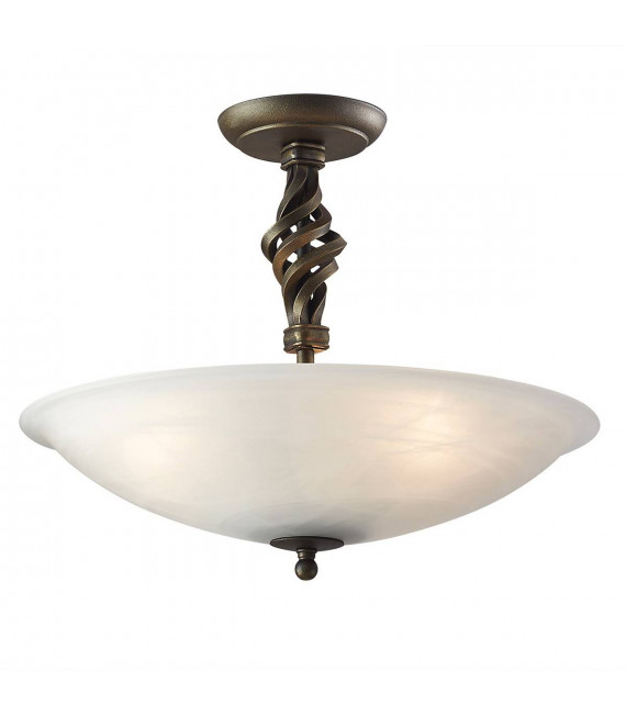 Lampada da soffitto Pembroke, nera, 3 lampadine