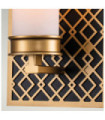 Wall light Bathroom Ziggy Glass, Steel Gold Lacquered