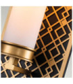 Wall light Bathroom Ziggy Glass, Steel Gold Lacquered