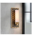 Wall light Bathroom Ziggy Glass, Steel Gold Lacquered