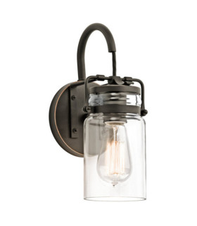 Lampada da parete Brinley in bronzo antico