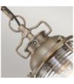 Kichler outdoor pendant light Aluminum, brass, transparent grained glass Burnished bronze