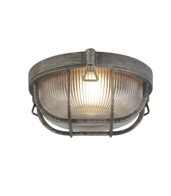 Lámpara de pie exterior de mamparo Aluminio Negro Plata, Transparente