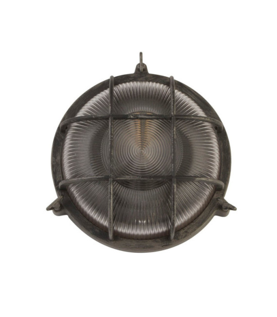 Bulkhead-Stehleuchte für den Außenbereich, Aluminium, Schwarz, Silber, Klar