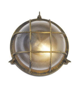 Lampada da Terra per Esterni Bulkhead Alluminio Trasparente, Nero Oro