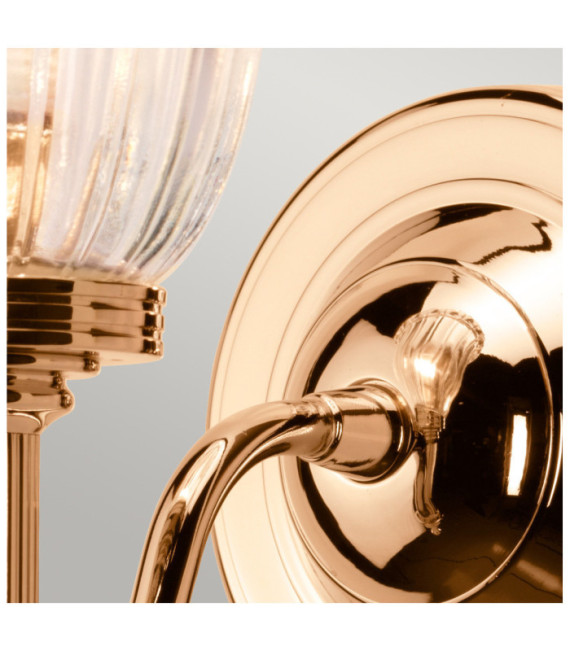 Lampada da parete Carroll Vetro, Alluminio Oro Rosa