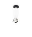 LED Ceiling Light Glass, Black Metal