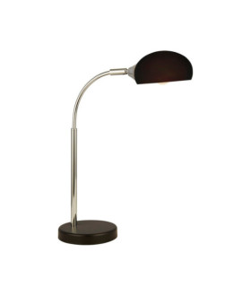 Lampada da tavolo Astro Acciaio dolce, vetro nero, cromo