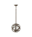 Hinkley pendant light Aluminum, transparent grained glass Vintage Iron