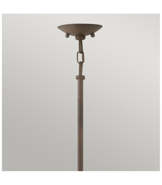Suspension Hinkley Aluminium,verre grainé transparent Fer Vintage