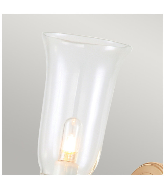 Lampada da parete Carroll Vetro, Alluminio Oro Rosa