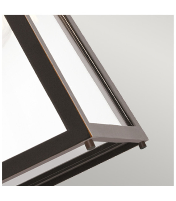 Kichler Aplique de exterior de cristal, aluminio, bronce frotado