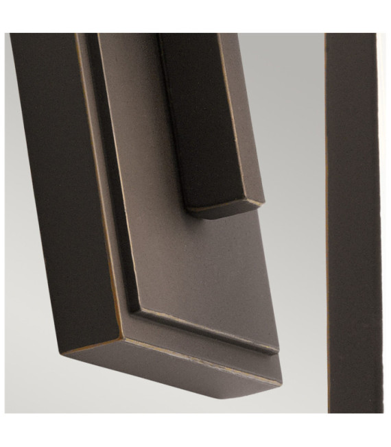 Lampada da parete per esterni Kichler in vetro, alluminio lucidato bronzo