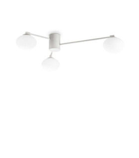 Lámpara de techo Hermes de metal blanco