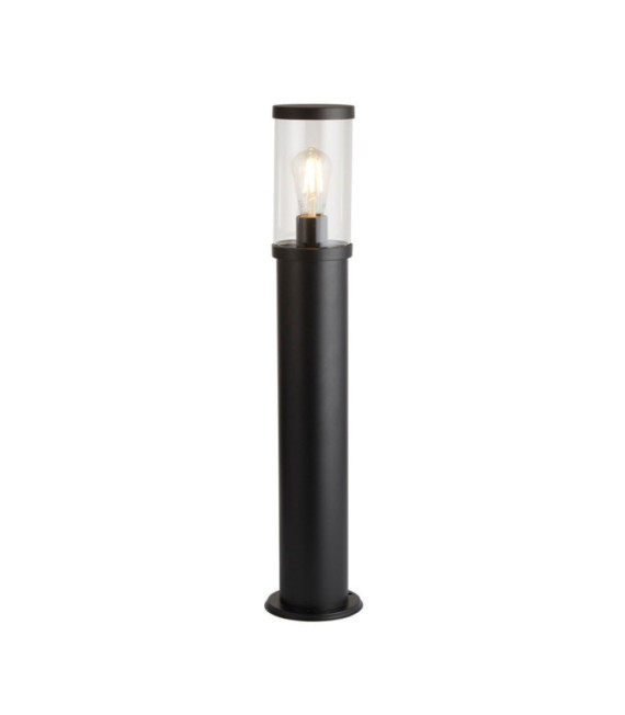 Bakerloo garden bollard Aluminum, Black glass