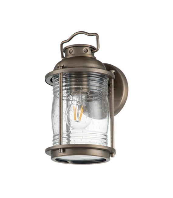 Lampada da parete per esterni Kichler Alluminio, ottone, vetro granulato trasparente Bronzo brunito